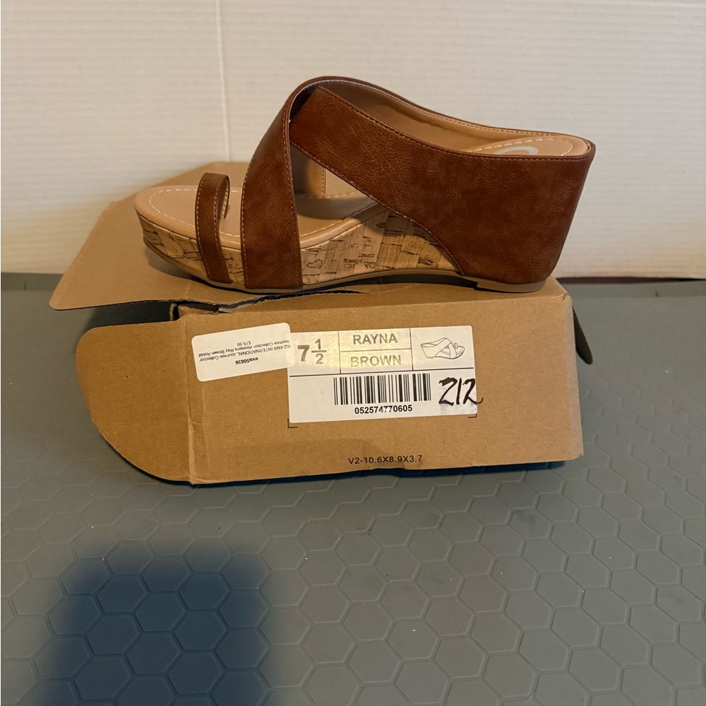 Brown Women's Wedge Sandals